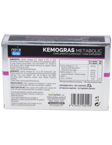 Kemogras Metabolic 30Cap. de Novadiet