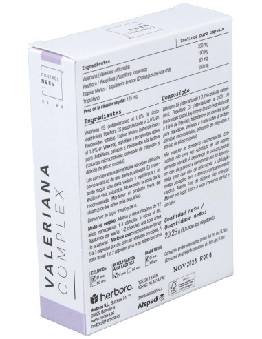 Valeriana Complex 30Cap. de Herbora