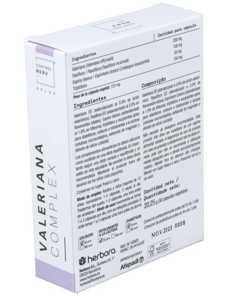 Valeriana Complex 30Cap. de Herbora