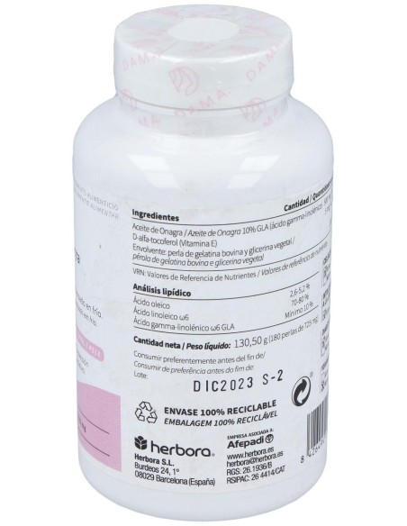 Aceite De Onagra Y Vitamina E 180 de Herbora