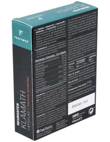 Neuroaten Klamath Cápsulas de Herbora