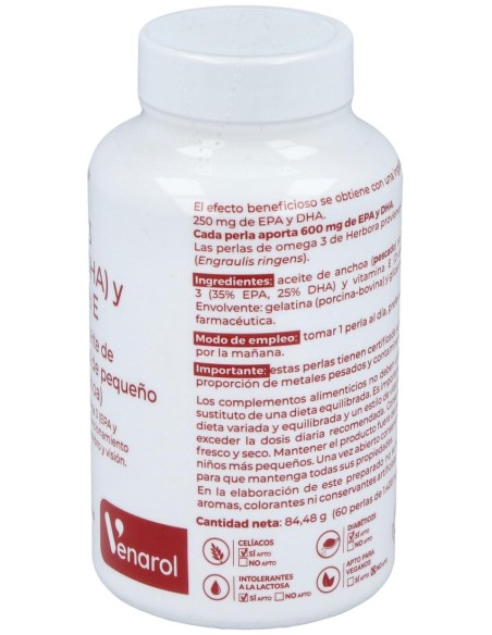 Omega 3 (Epa Y Dha) + Vit. E 60Perlas de Herbora