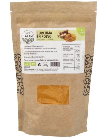 Curcuma En Polvo 200Gr. Bio Vegan de Eco Salim