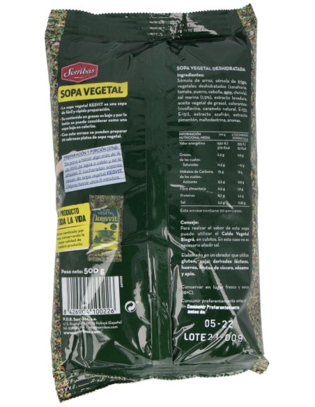 Semola De Verduras Kesvit  500Gr. de Sorribas