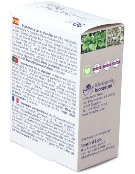 Migrafine Plus 30Cap. de Bioserum