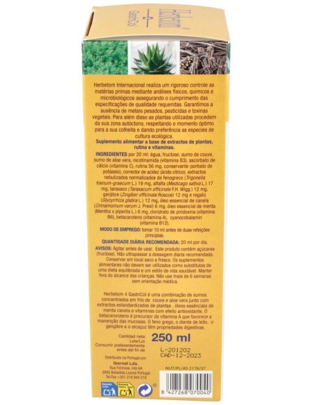 Herbetom 4 Gc Gastricol 250Ml de Bioserum