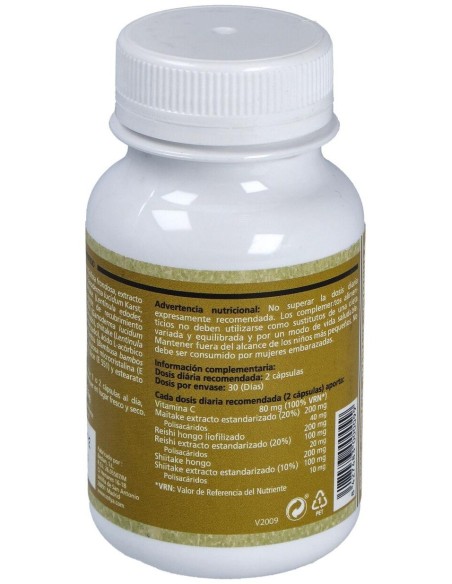 Reishi+Shiitake+Maitake+Vitamina C  560Mg Cáps. 60U de Sotya