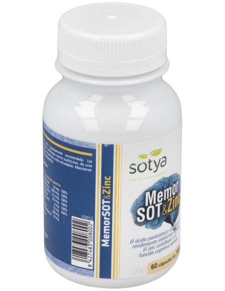 Memor Sot + Zinc 750Mg Caps 60U de Sotya