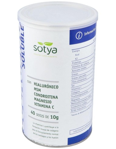 Colágeno Con Hialurónico, Msm, Condroitina, Magnesio, Vitamina C  400G Polvo de Sotya