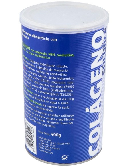 Colágeno Con Hialurónico, Msm, Condroitina, Magnesio, Vitamina C  400G Polvo de Sotya