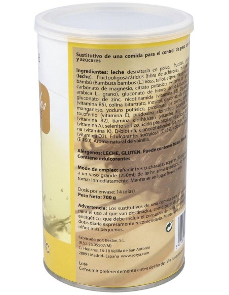 Batido Saciante Vainilla 700Gr. de Sotya