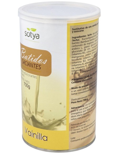 Batido Saciante Vainilla 700Gr. de Sotya
