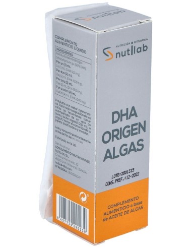 Dha Origen Algas 30Ml. de Nutilab