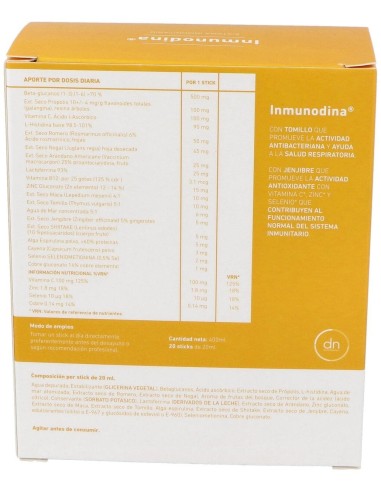 Inmunodina 20Sticks de Direct Nutrition