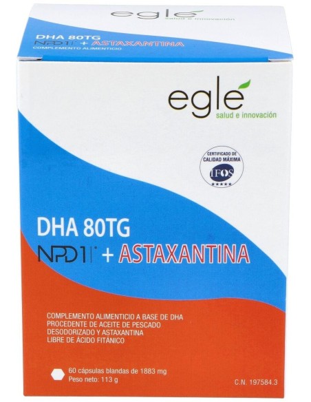 Npd1 Dha 80 Tg Astaxantina 60 Perlas de Egle