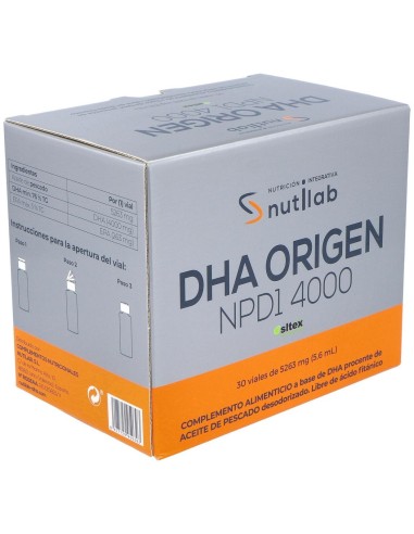Dha Origen Npd1 4000 30Viales de Nutilab