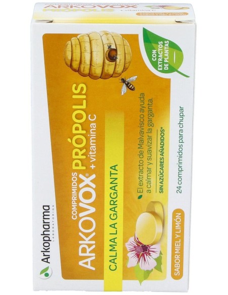 Arkovox Propolis +Vit C Sabor Miel Y Limon 24Comp. de Arkopharma