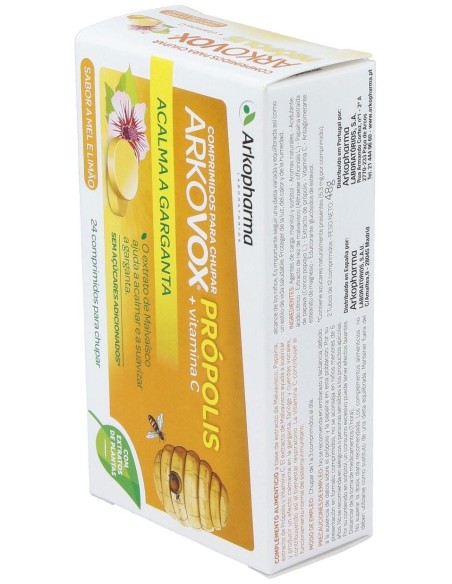 Arkovox Propolis +Vit C Sabor Miel Y Limon 24Comp. de Arkopharma