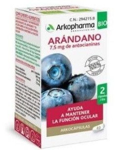 Arandanos 40Arkocapsulas. Bio de Arkopharma 2