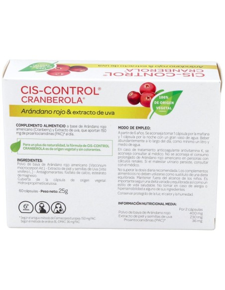 Cis Control Cranberola 60Cap. de Arkopharma