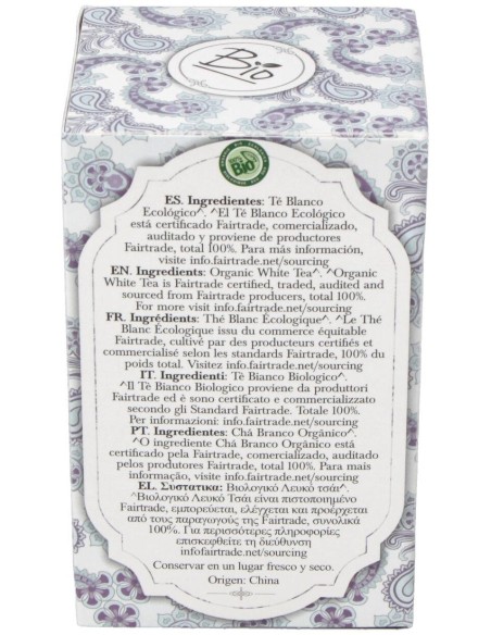 Te Blanco Infusion 20Bolsitas. Bio de Artemis Bio