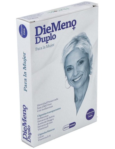 Diemeno Duplo - Cápsulas entéricas Ricas en Isoflavonas, con Calcio de Nutriops