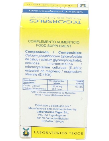 Tegorsal Nº 2  (20 G) Comprimidos de Tegor