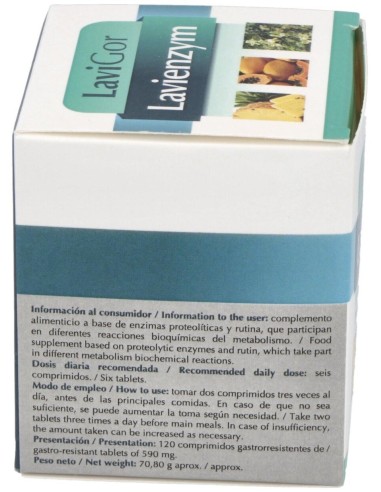 Lavienzym 120Grageas de Lavigor