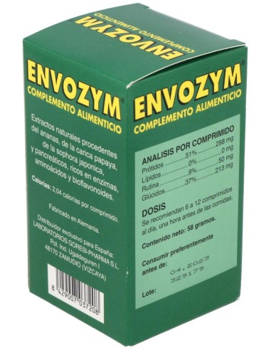 Envozym  Complemento Alimenticio  100 Comp. de Goresi-Pharma