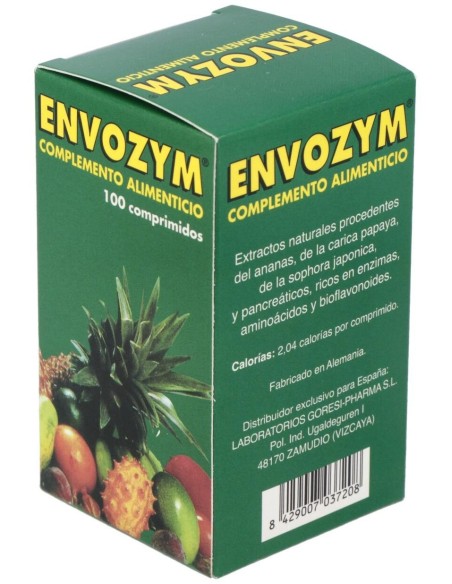 Envozym  Complemento Alimenticio  100 Comp. de Goresi-Pharma