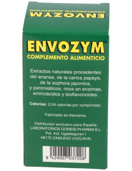 Envozym  Complemento Alimenticio  100 Comp. de Goresi-Pharma