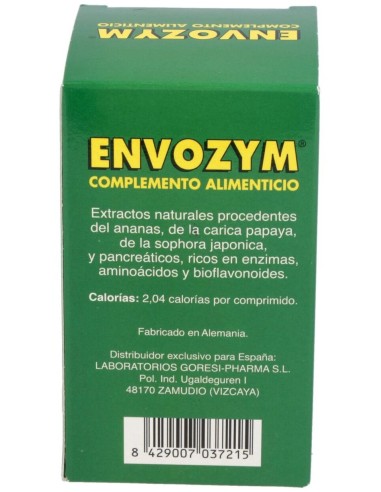 Envozym  Complemento Alimenticio  200 Comp. de Goresi-Pharma