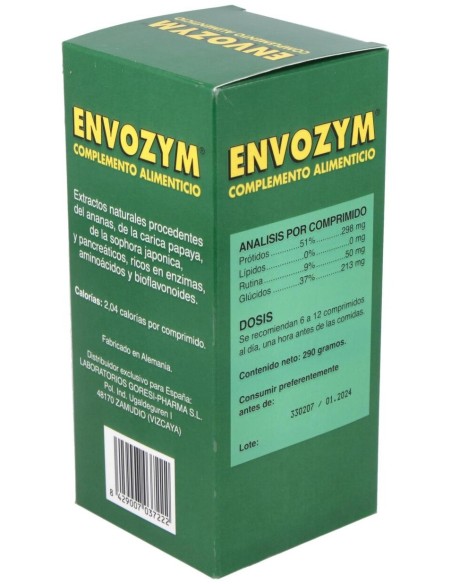 Envozym  Complemento Alimenticio  500  Comprimidos Goresi-Pharma