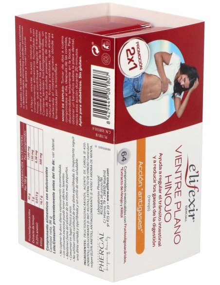 Elifexir Salud 2X1 Vientre Plano Hinojo 32+32Comp. de Elifexir