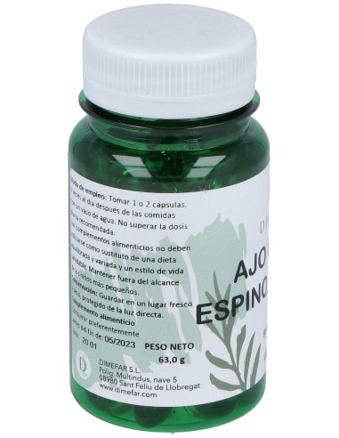 Ajo+Olivo+Espino 90Perlas de Dimefar