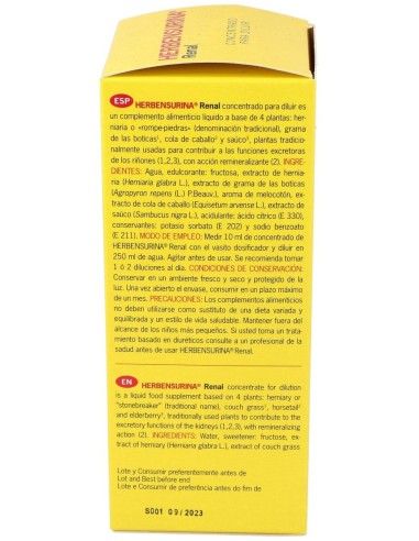 Herbensurina Concentrado Para Diluir 250Ml. de Deiters