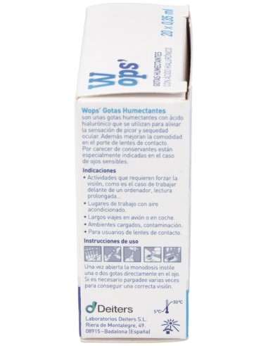 Wops Lagrima Artificial 20Monodosis de Deiters