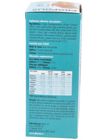 Propoleo + Vit. C Jarabe 250Ml. de Ghf
