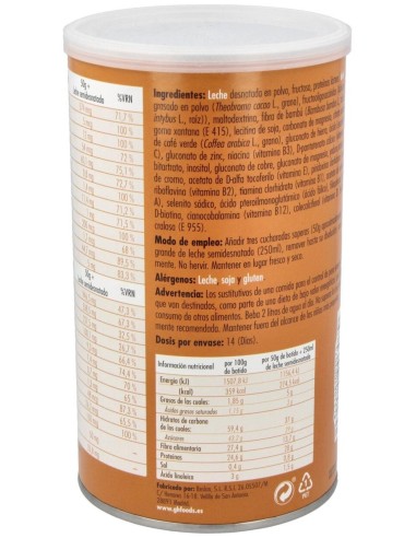 Batido Control De Peso Sabor Chocolate 700Gr. de Ghf