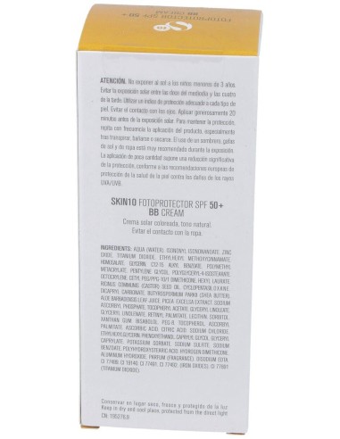 Skin10 Fotoprotector Spf50+ Bb Cream 50Ml. de Medichy Model