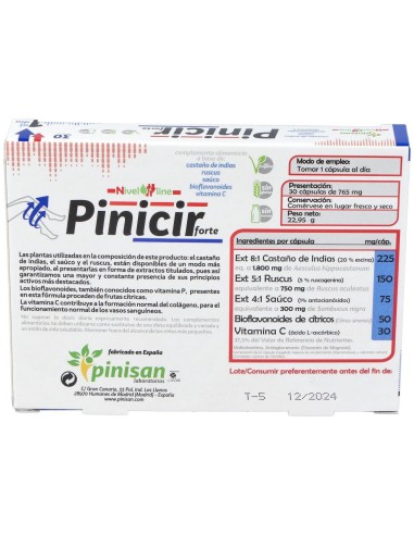 Pinicir Forte, 30 Caps de Pinisan