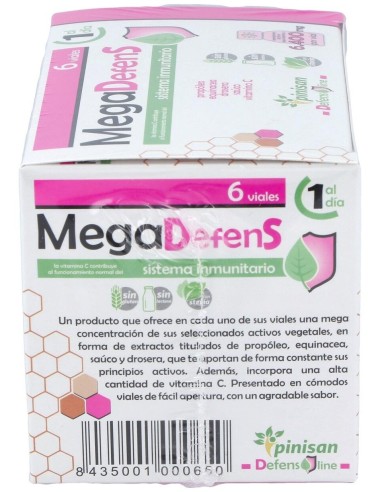 Mega Defens 6 Viales de 30 ml. de Pinisan