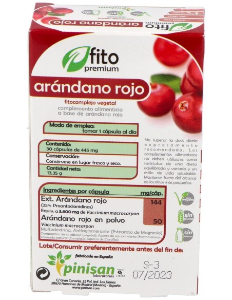 Fito Premium Arandano Rojo 30Cap. de Pinisan