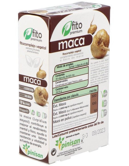 Fito Premium Maca 30Cap. de Pinisan