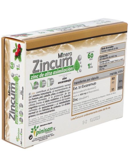 Mineraline Zincum 60Cap. de Pinisan