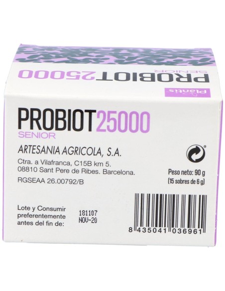 Probiot 25000 Senior 15X6 G de Artesania