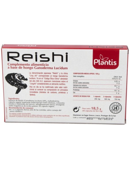Reishi Plantis 40 Cap. de Artesania