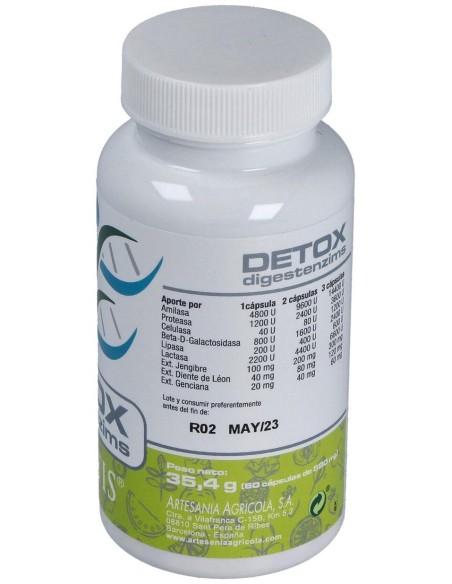 Digestenzims Detox Plant 60Cap de Artesania