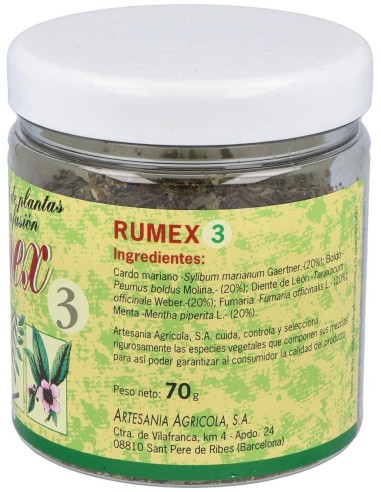 Rumex 3 Hepatico Bote 70 G de Artesania