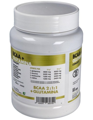 Bcaa+Glutamina Concept Limon 500Gr. de Mega Plus